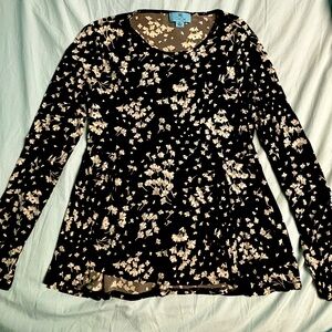 Cute CeCe Black Long Sleeve Top
